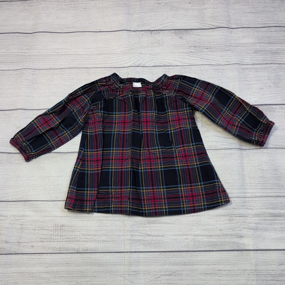 2T Hanna Andersson Chalkboard Plaid Top